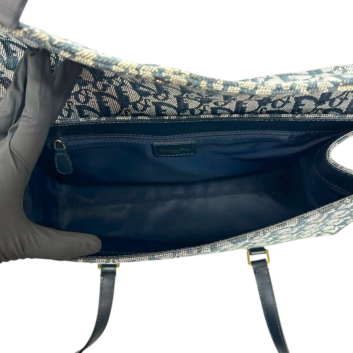 Dior Diorissimo Trotter Canvas Saddle Shoulder Bag