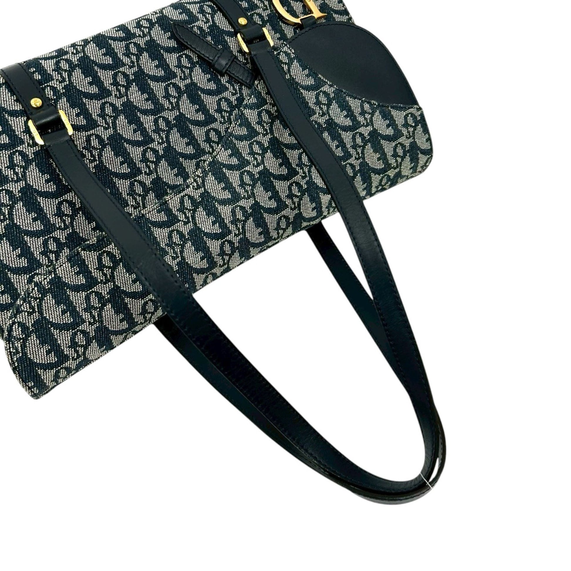 Dior Diorissimo Trotter Canvas Saddle Shoulder Bag