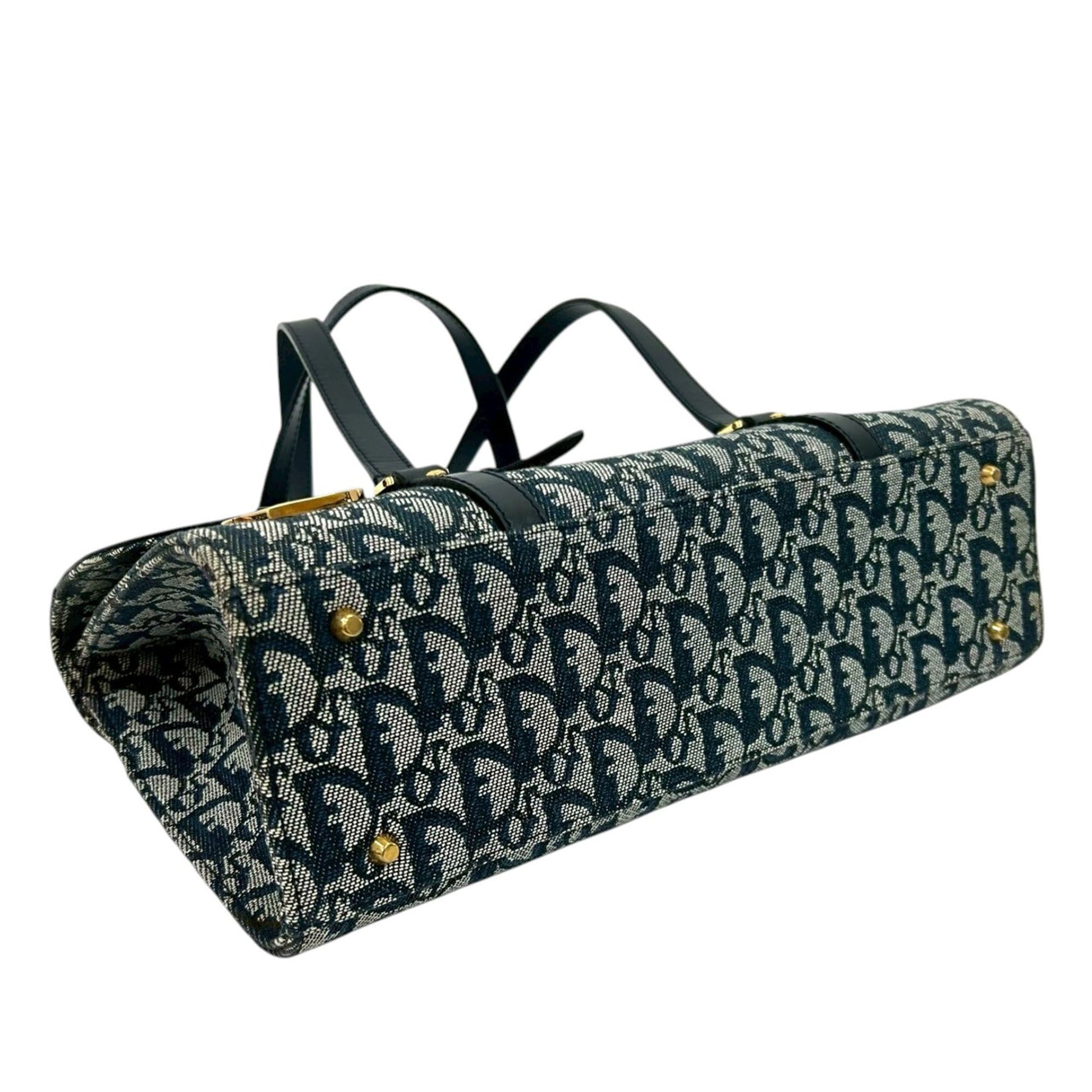 Dior Diorissimo Trotter Canvas Saddle Shoulder Bag