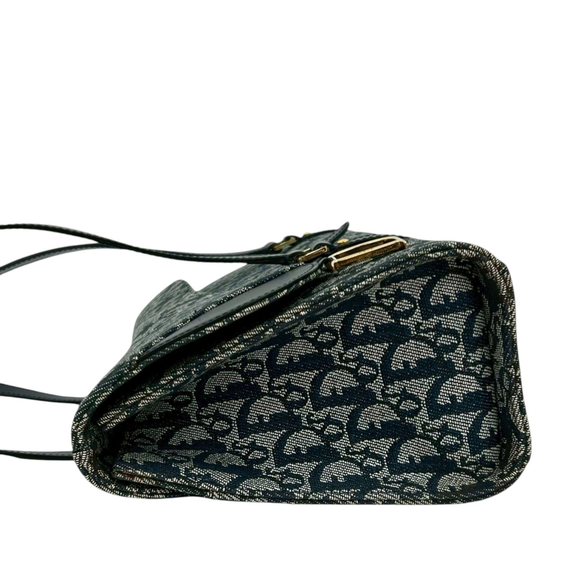 Dior Diorissimo Trotter Canvas Saddle Shoulder Bag