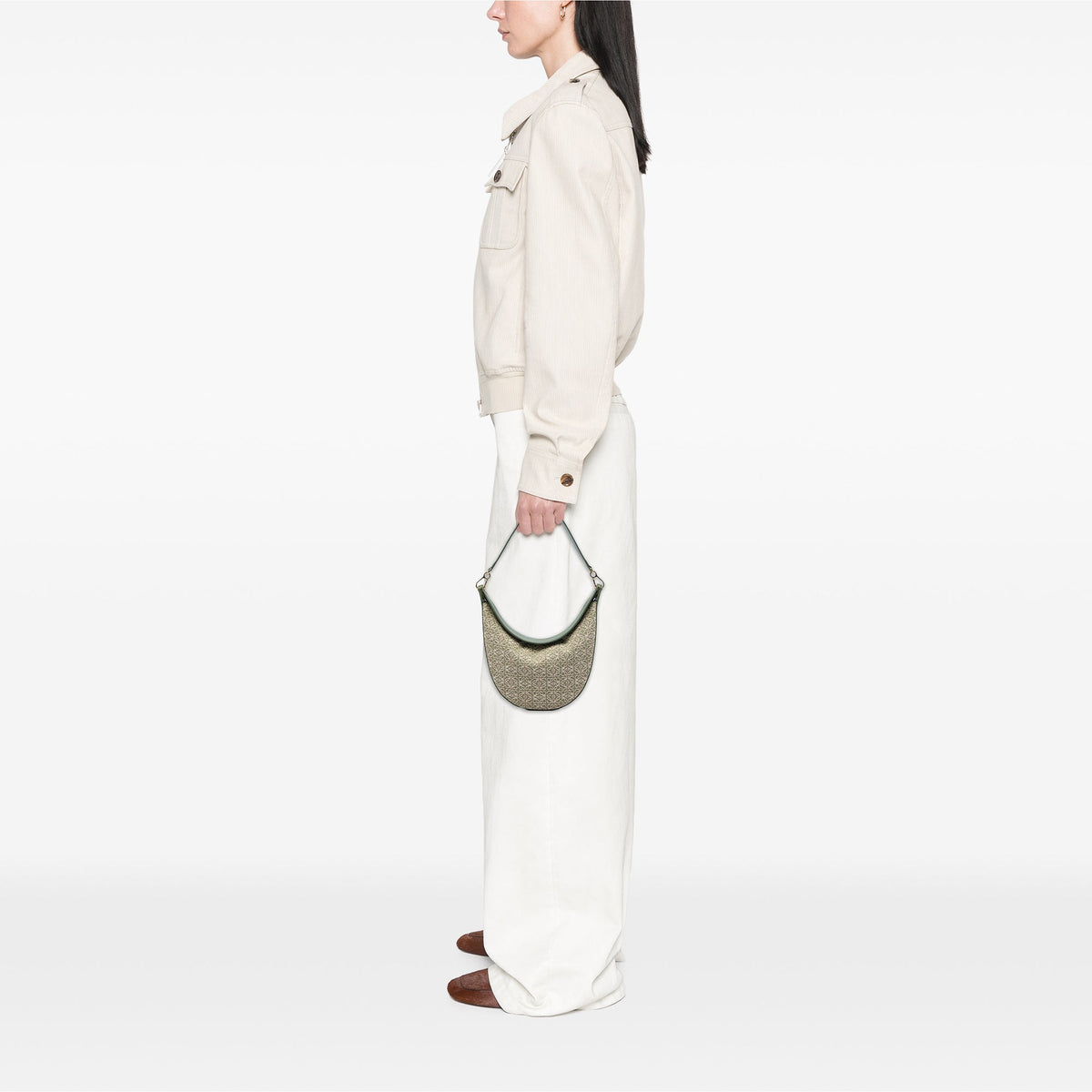 LOEWE Anagram Canvas Luna Hobo
