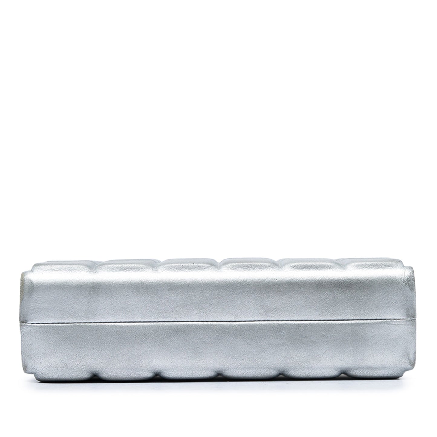 Chanel Chocolate Bar Metallic Lambskin Frame Clutch with Chain