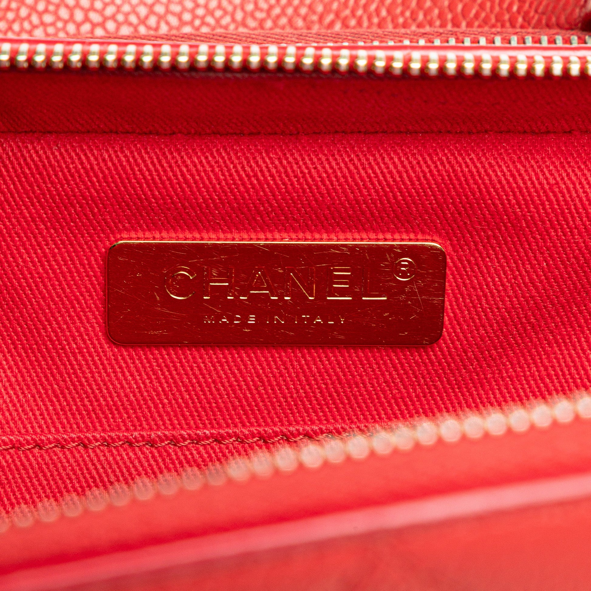 Chanel Small Quilted Caviar Top Handle Camera Bag