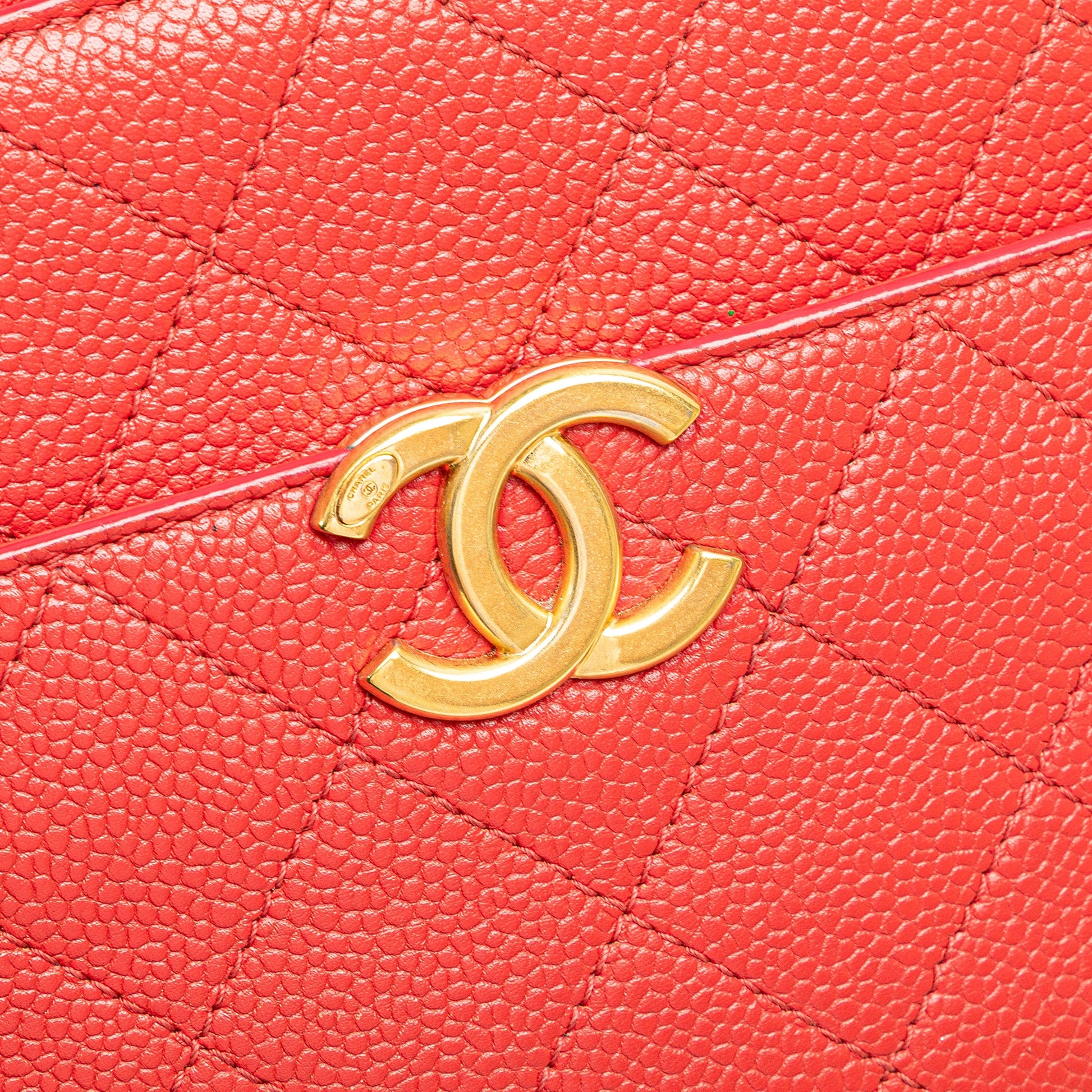 Chanel Small Quilted Caviar Top Handle Camera Bag