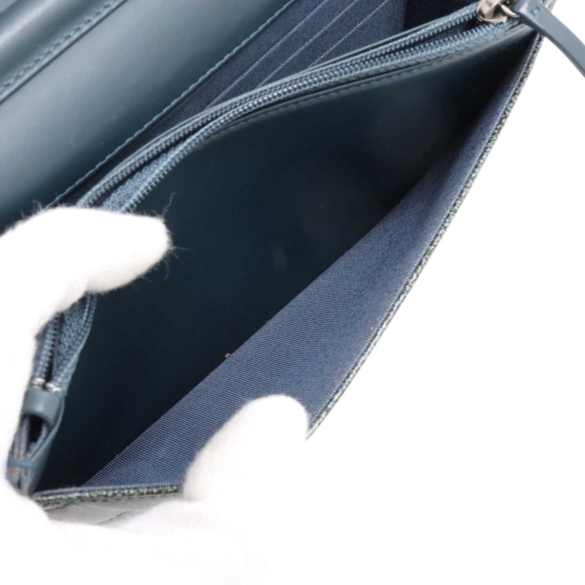 Chanel CC Quilted Patent Wallet On Chain — Green