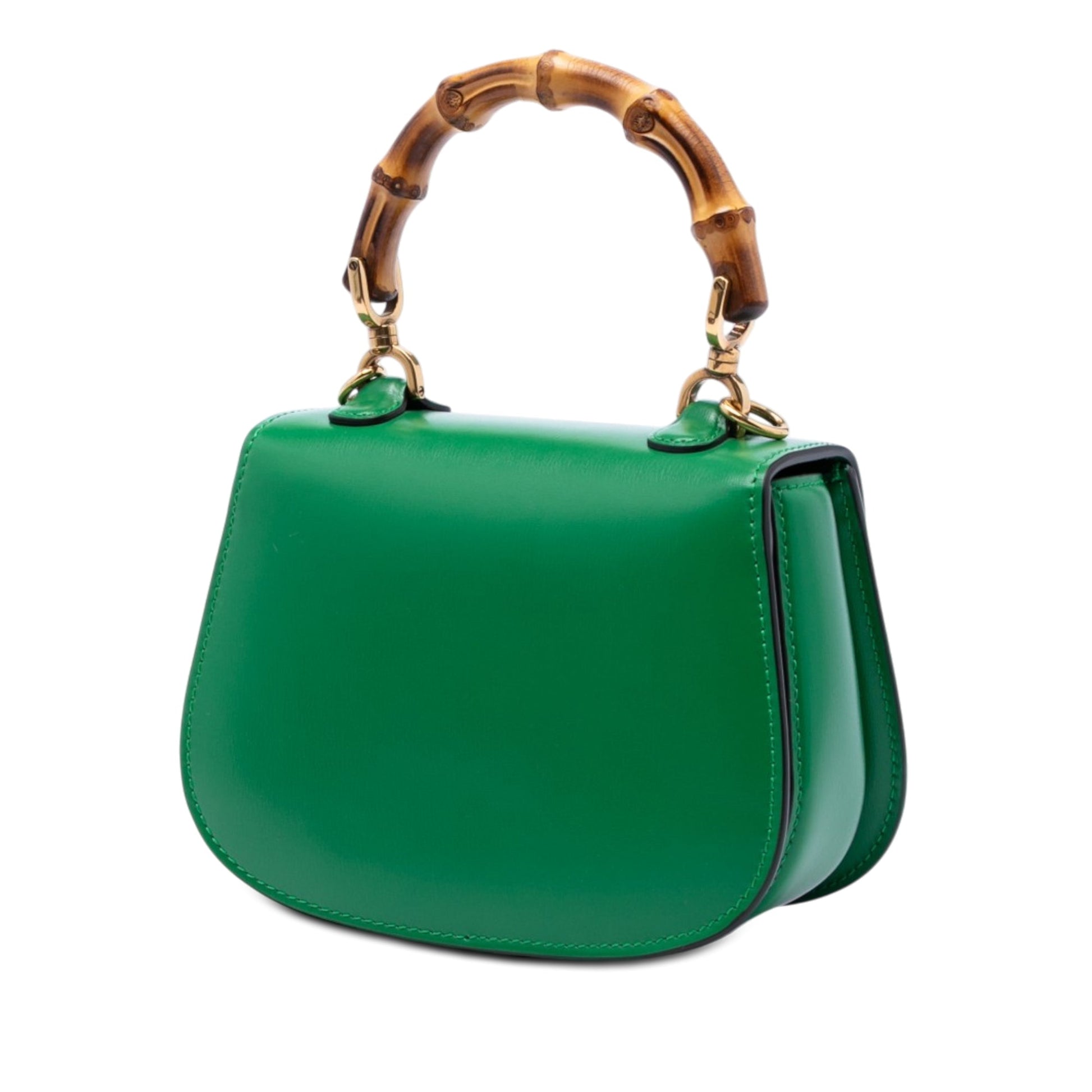 Gucci Mini Calfskin 1947 Bamboo Top Handle Bag