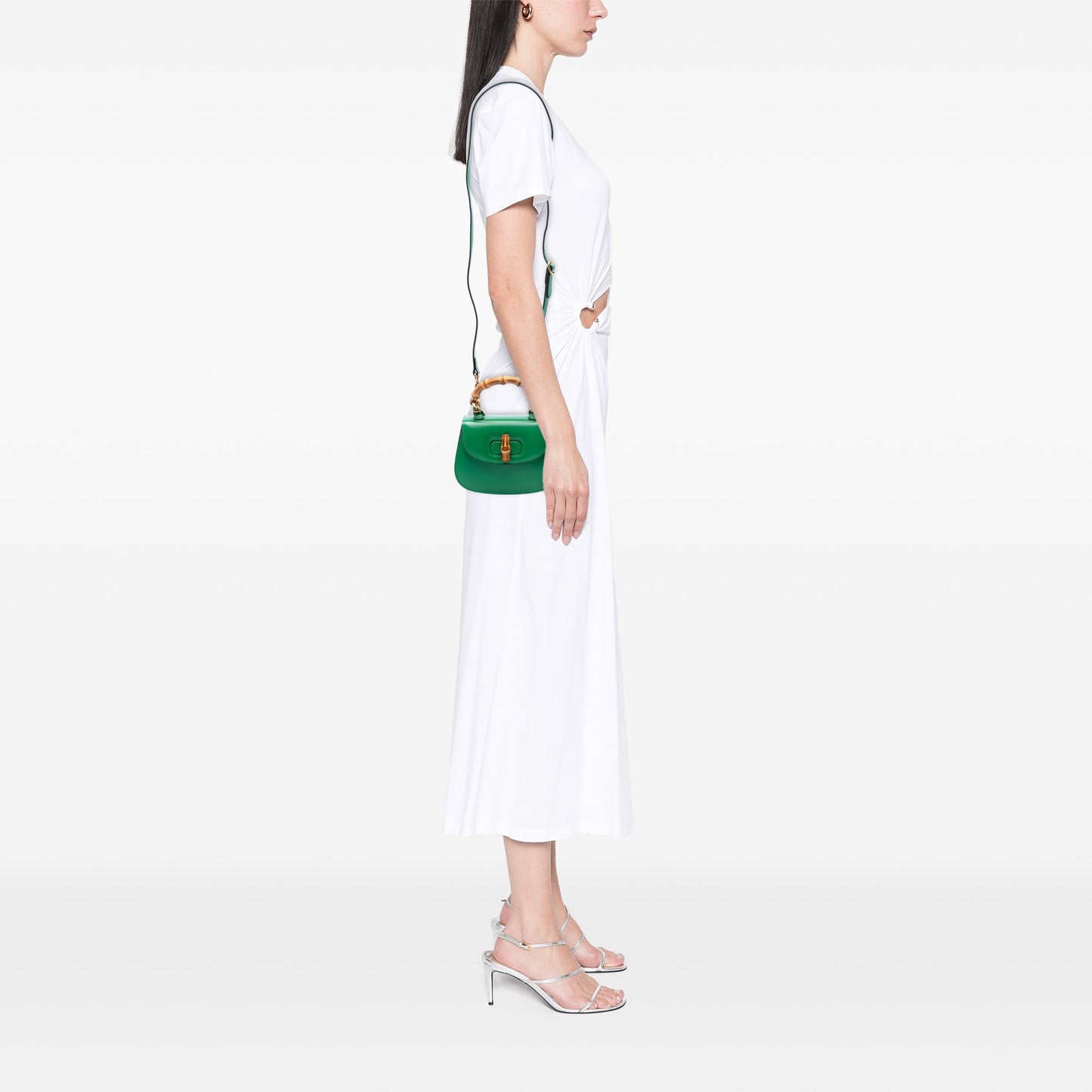Gucci Mini Calfskin 1947 Bamboo Top Handle Bag