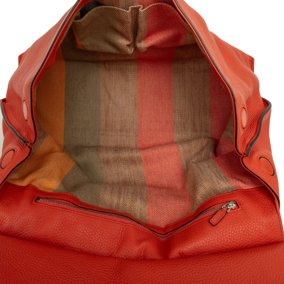 Gucci Large Calfskin Bamboo Daily Satchel — Orange