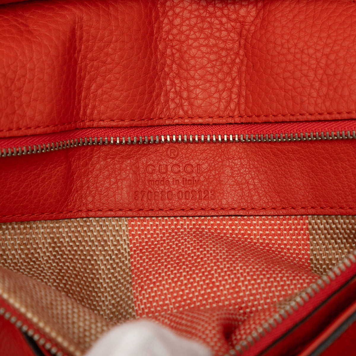 Gucci Large Calfskin Bamboo Daily Satchel — Orange