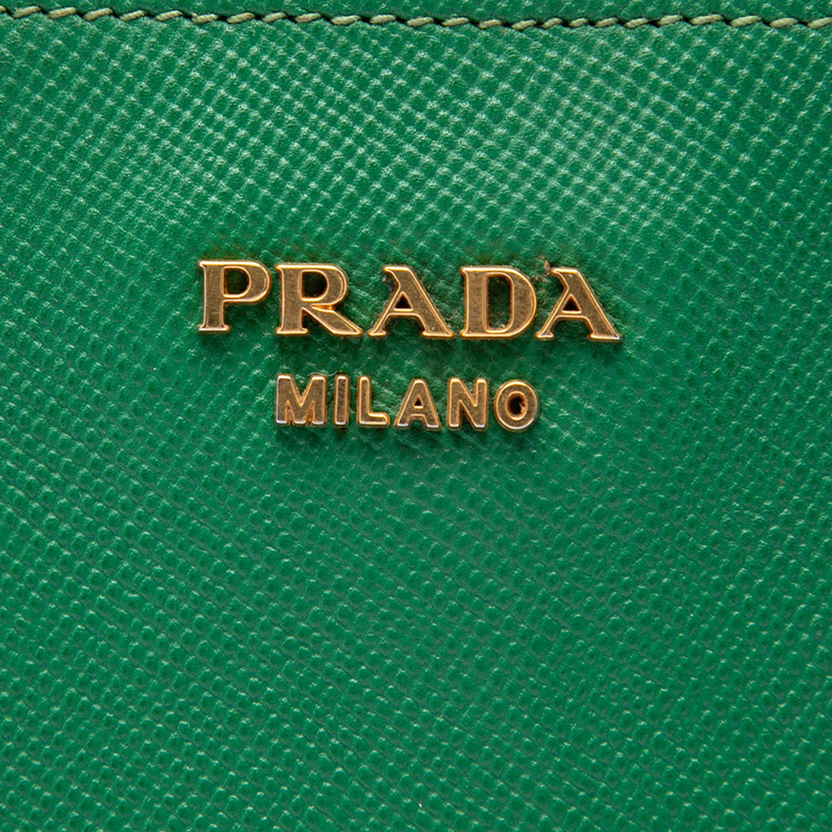 Prada Saffiano Cuir Front Pocket Convertible Tote — Green