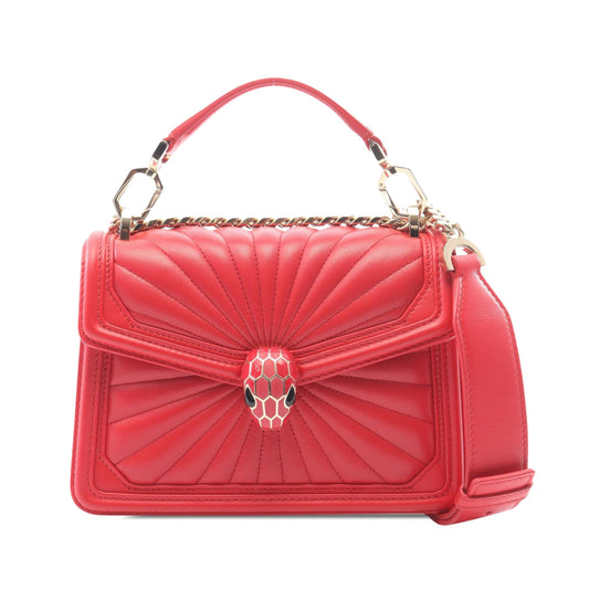 Bvlgari Leather Serpenti Diamond Blast Satchel