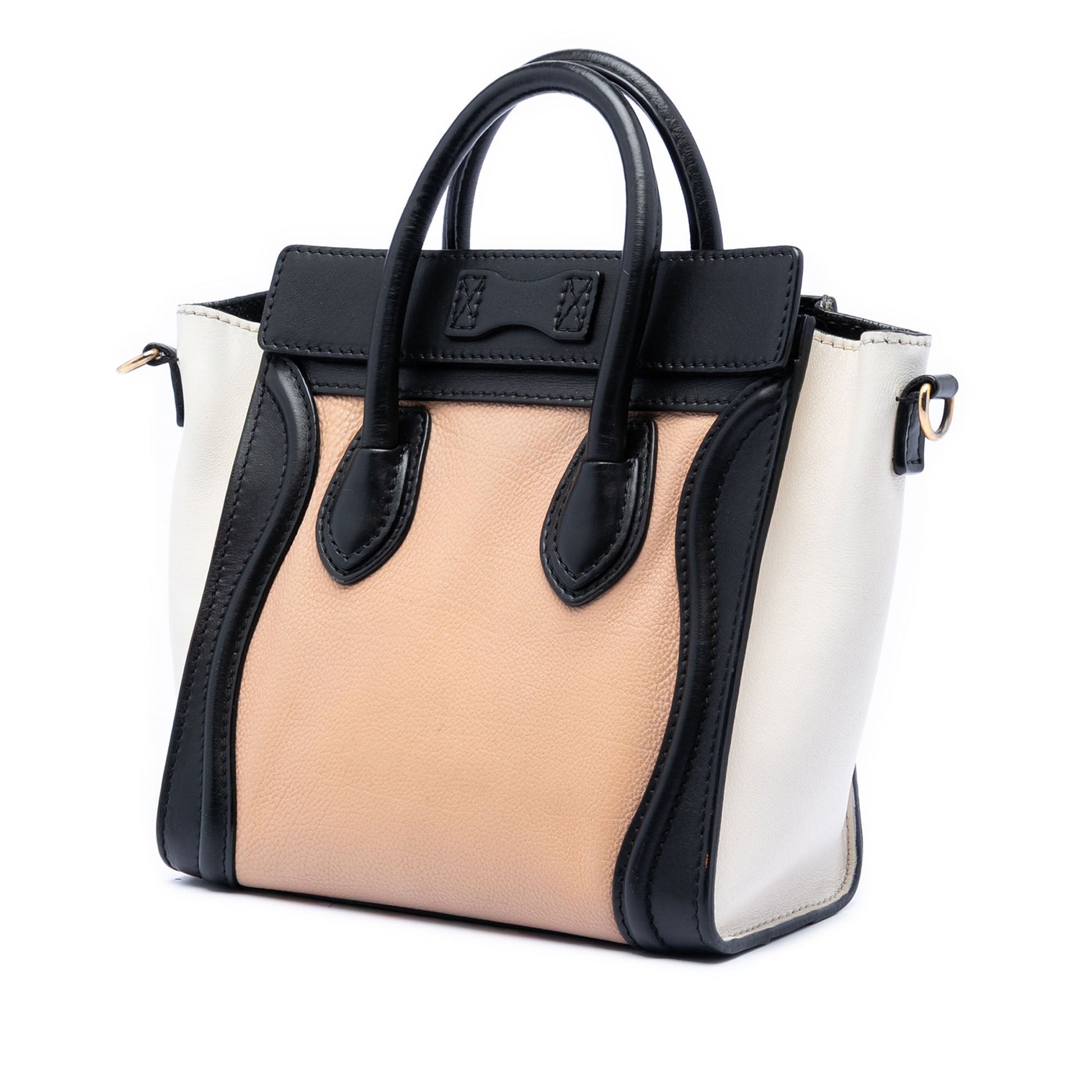Celine Nano Tricolor Leather Luggage Tote
