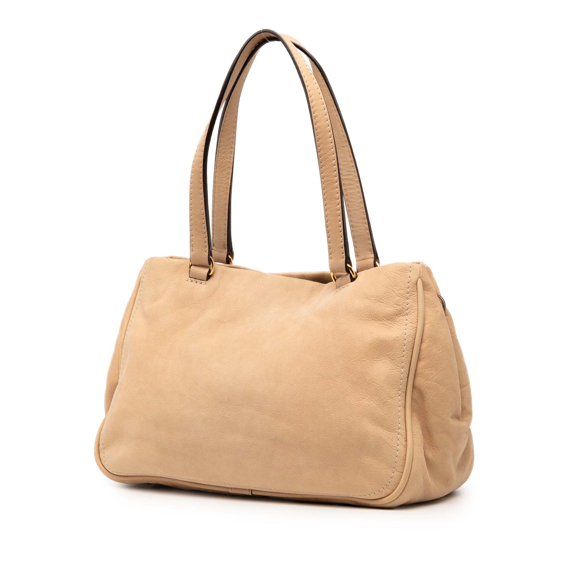 LOEWE Nubuck Anagram Madrid Fringe Shoulder Bag