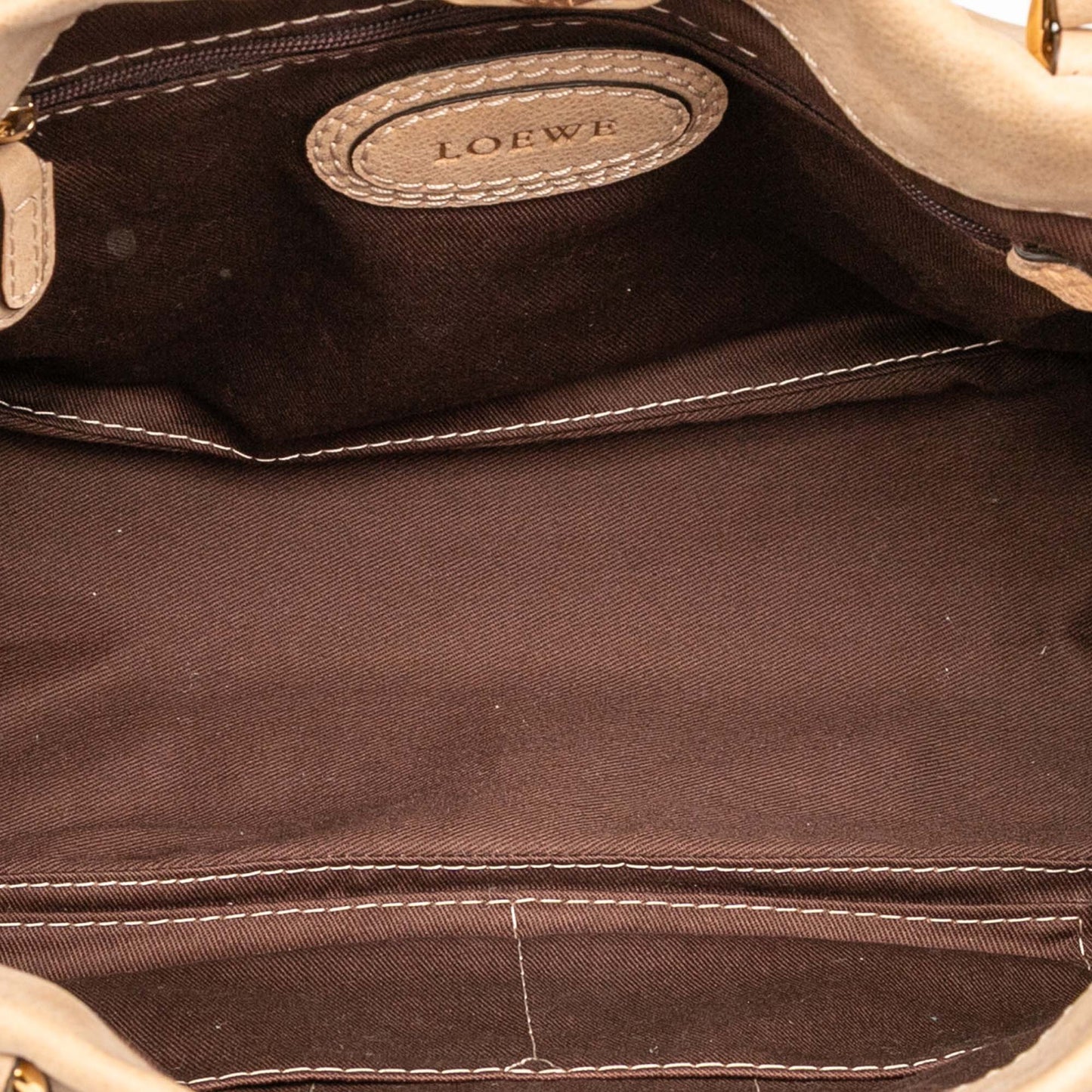 LOEWE Nubuck Anagram Madrid Fringe Shoulder Bag