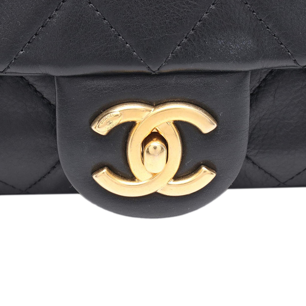 Chanel Mini Quilted Calfskin Crystal Pearls Chain Flap