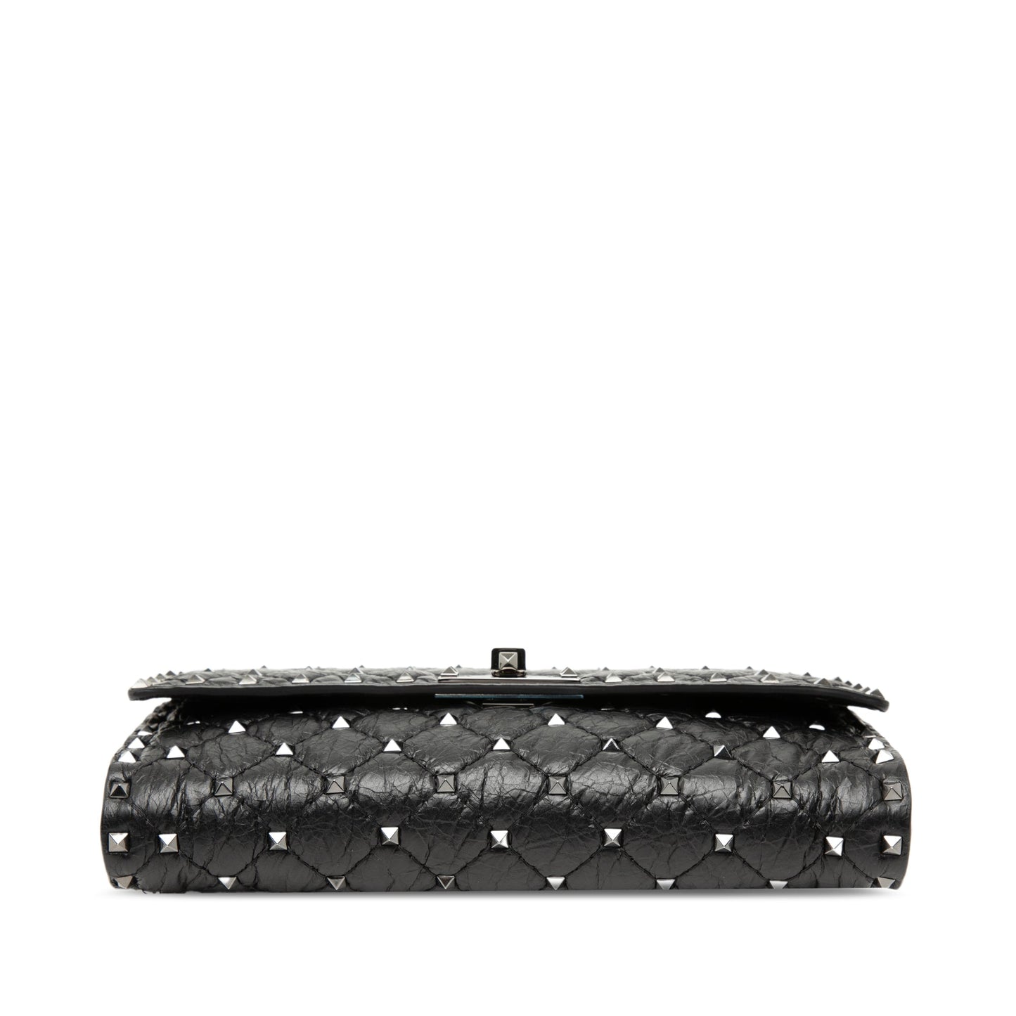 Quilted Nappa Rockstud Spike Wallet On Chain