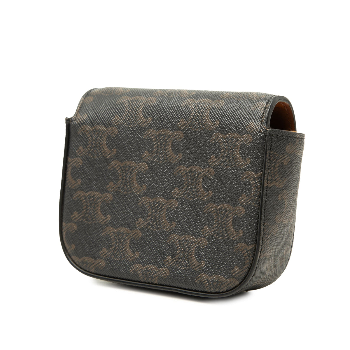 Celine Mini Triomphe Coated Canvas Claude Crossbody