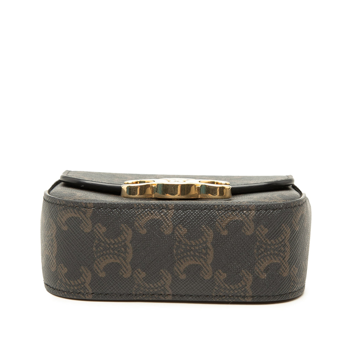 Celine Mini Triomphe Coated Canvas Claude Crossbody