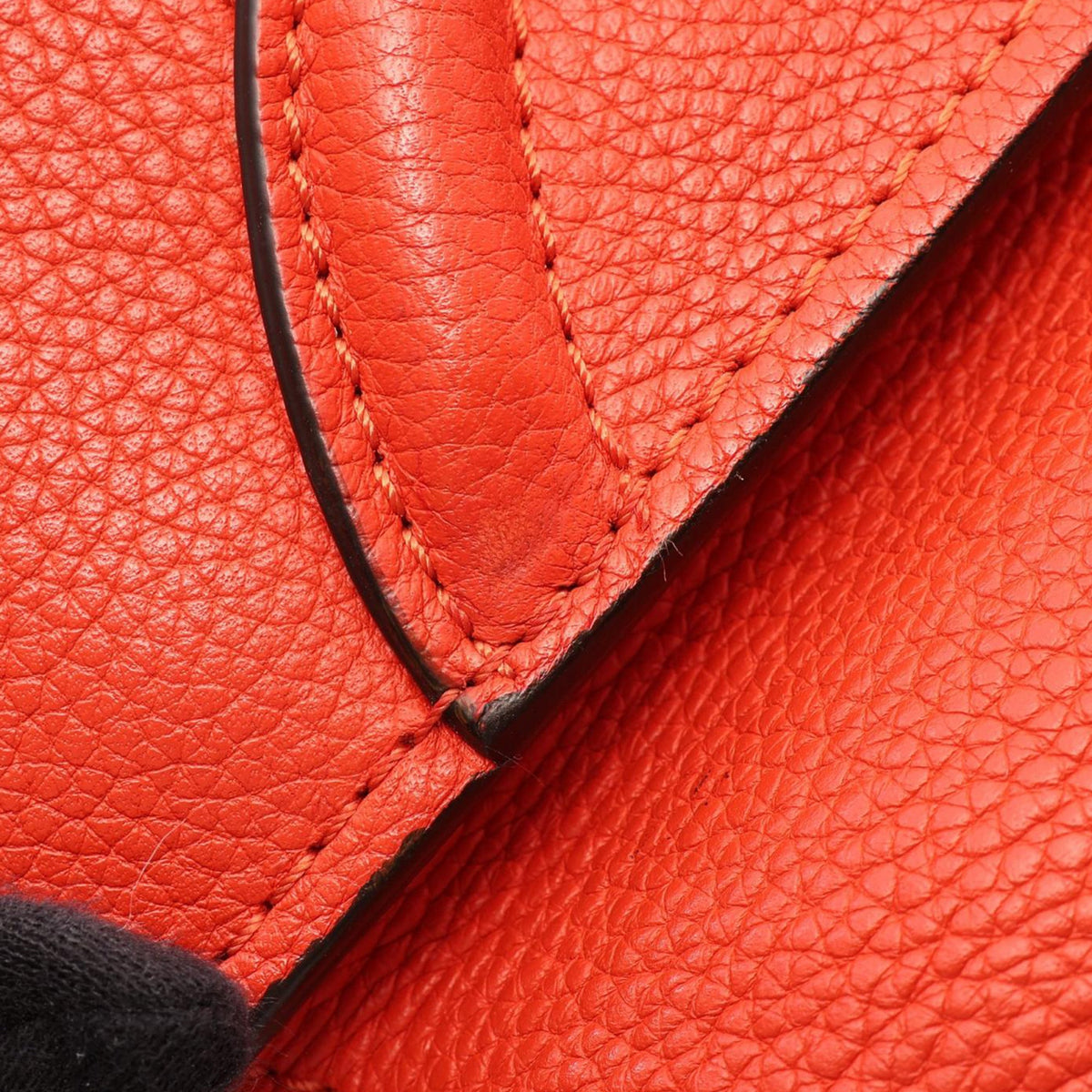 Celine Mini Grained Calfskin Luggage Tote — Red