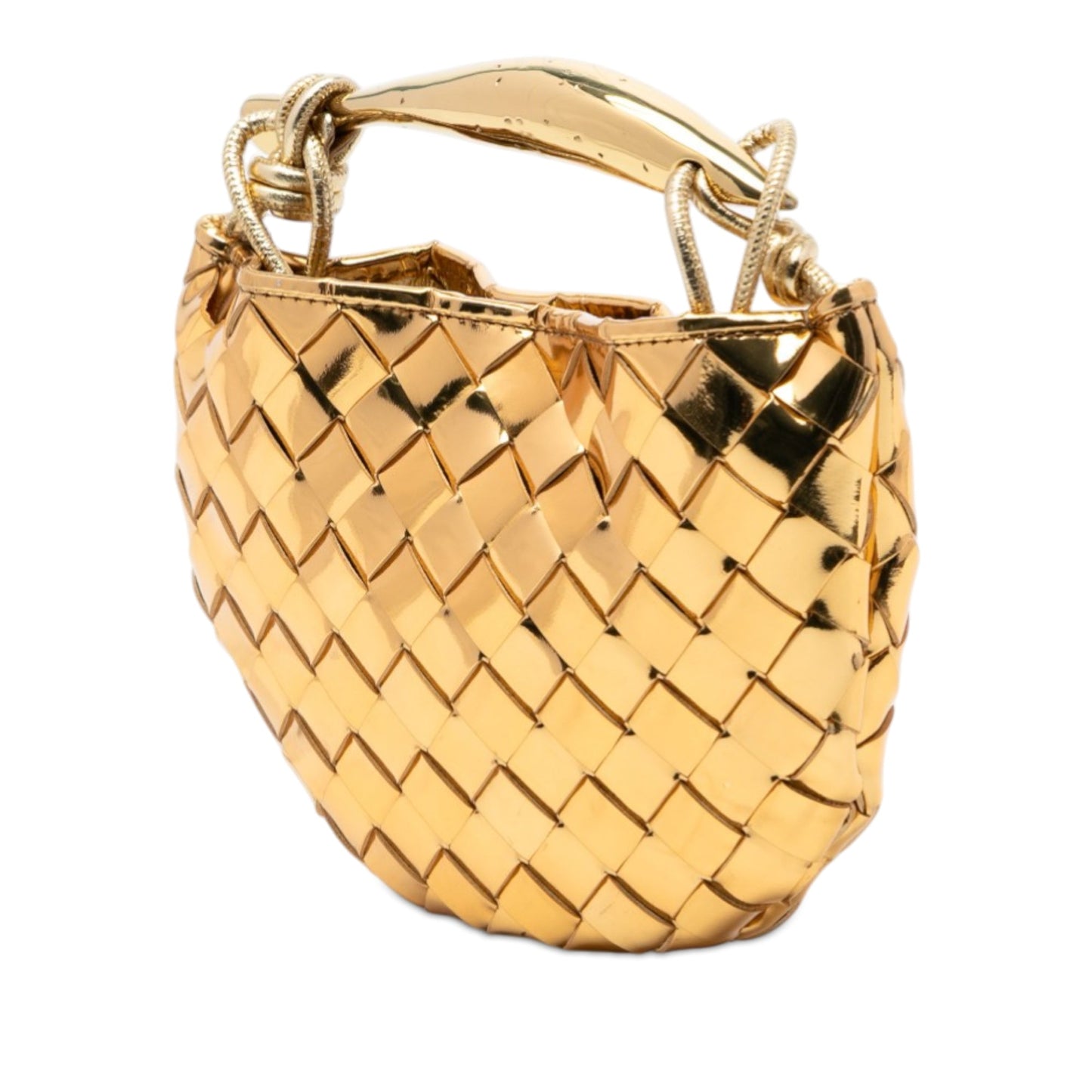 Baby Metallic Lambskin Intrecciato Sardine