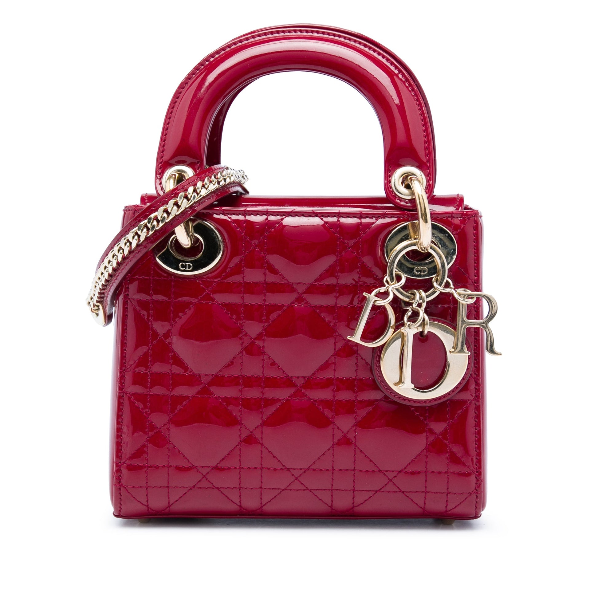 Dior Mini Patent Cannage Lady Dior