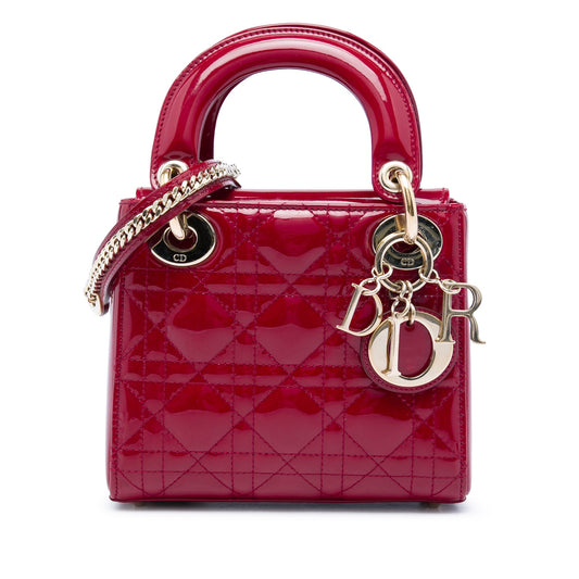 Dior Mini Patent Cannage Lady Dior