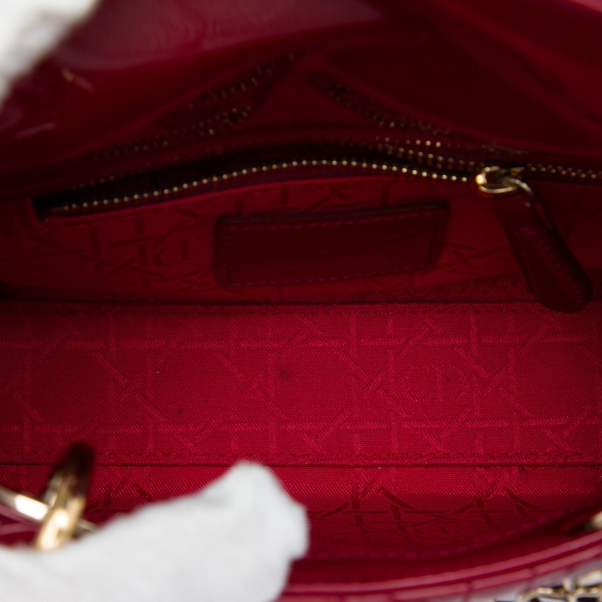 Dior Mini Patent Cannage Lady Dior