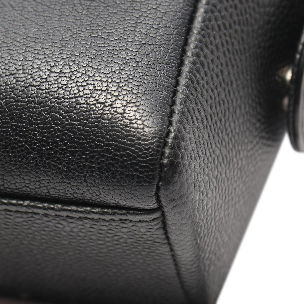 Chanel Medium Grained Calfskin and Quilted Lambskin Top Zip Flap