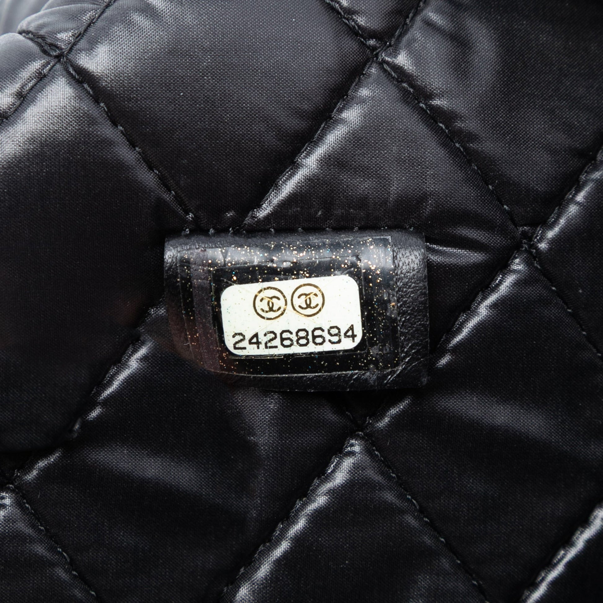 Chanel Large CC Bicolor Quilted Lambskin Clutch