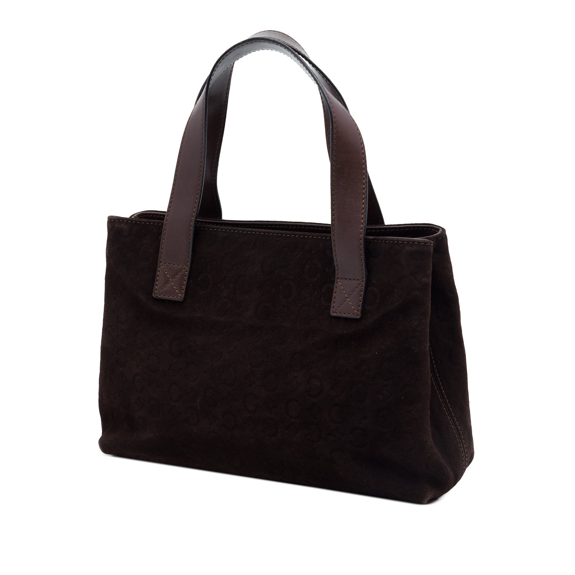 Celine C Macadam Suede Handbag