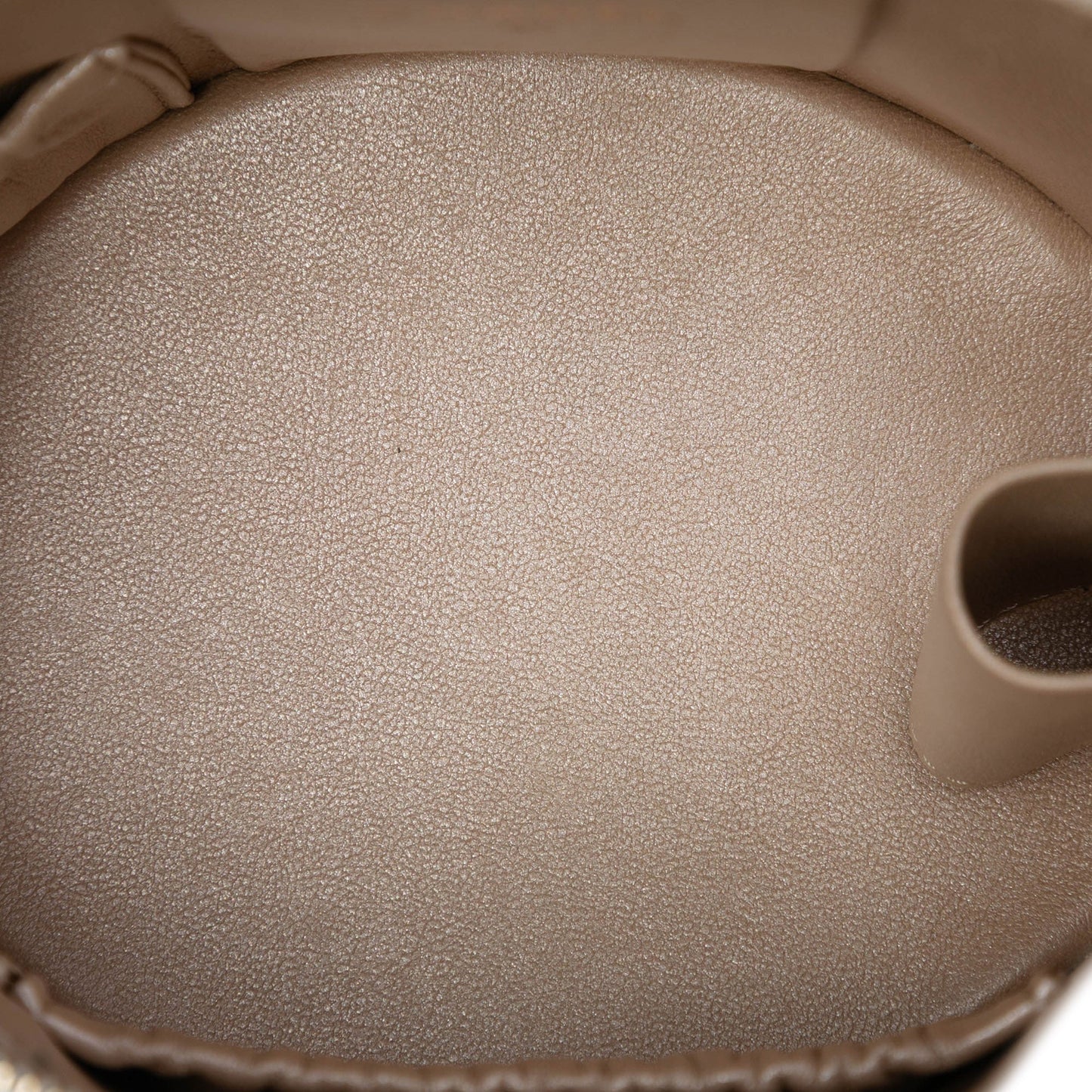 Quilted Lambskin Ruched Handle Vanity Case