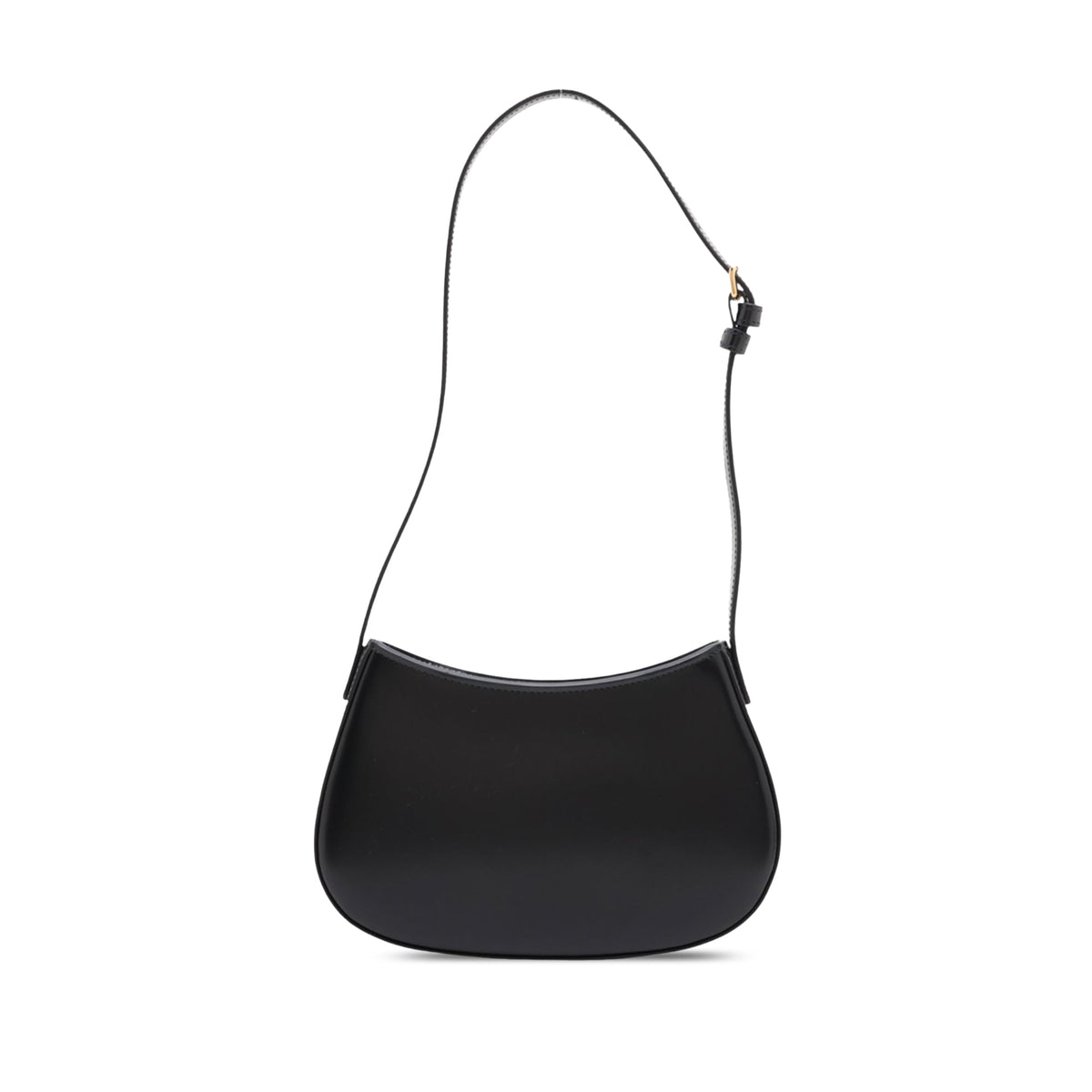 Celine Medium Shiny Calfskin Tilly Shoulder Bag — Black