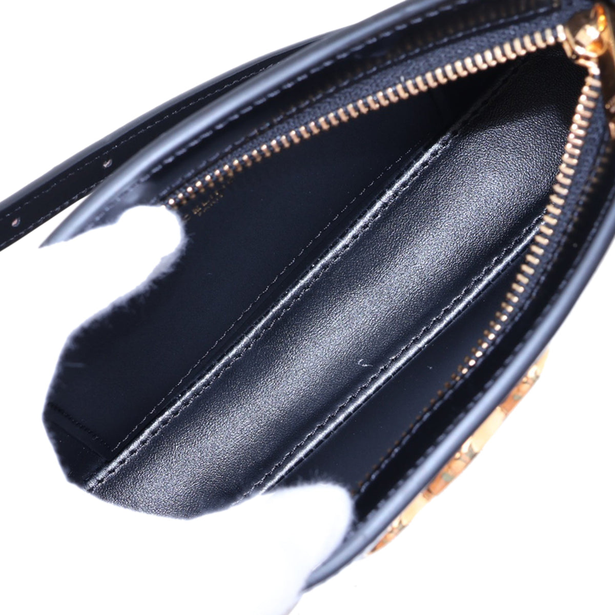 Celine Medium Shiny Calfskin Tilly Shoulder Bag — Black