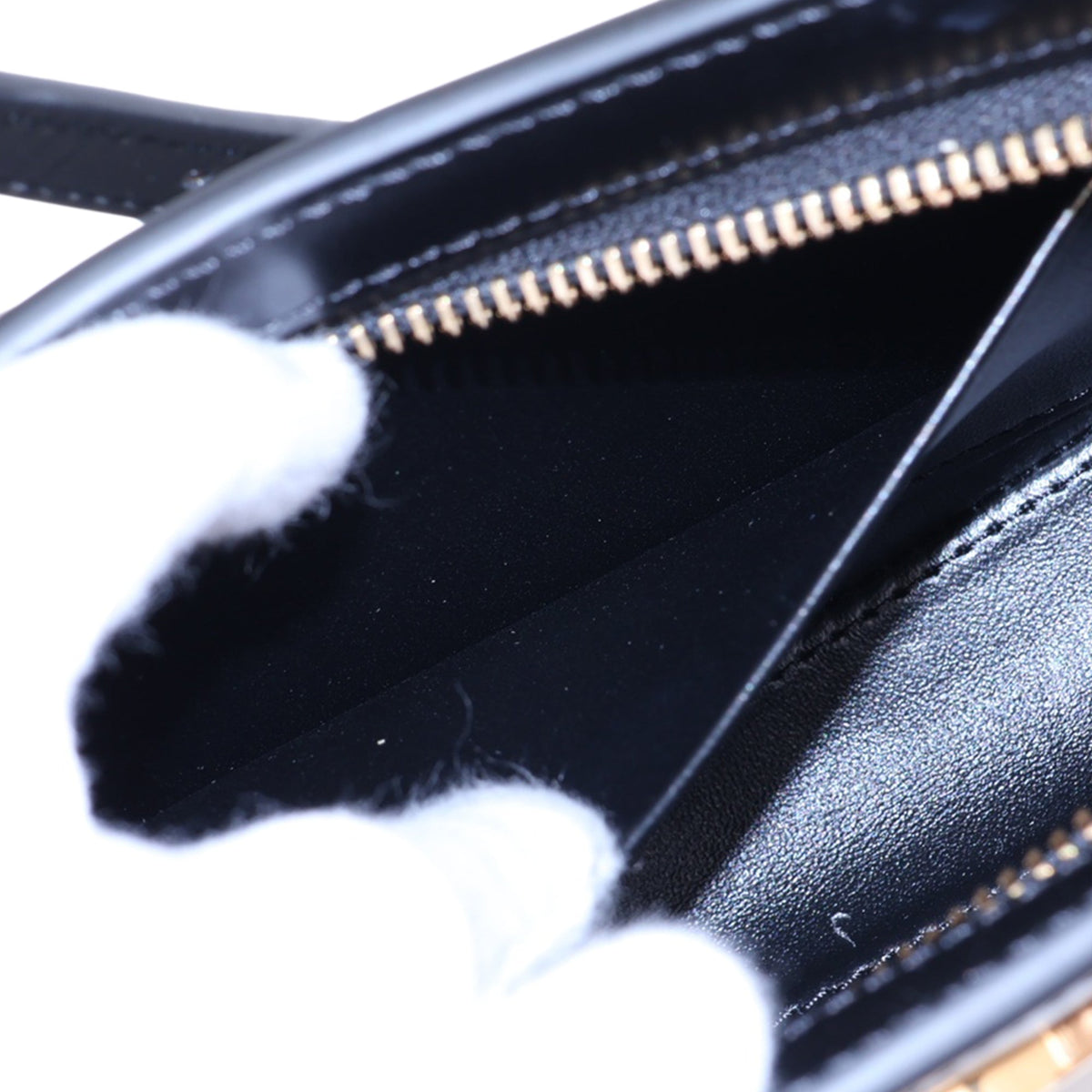 Celine Medium Shiny Calfskin Tilly Shoulder Bag — Black