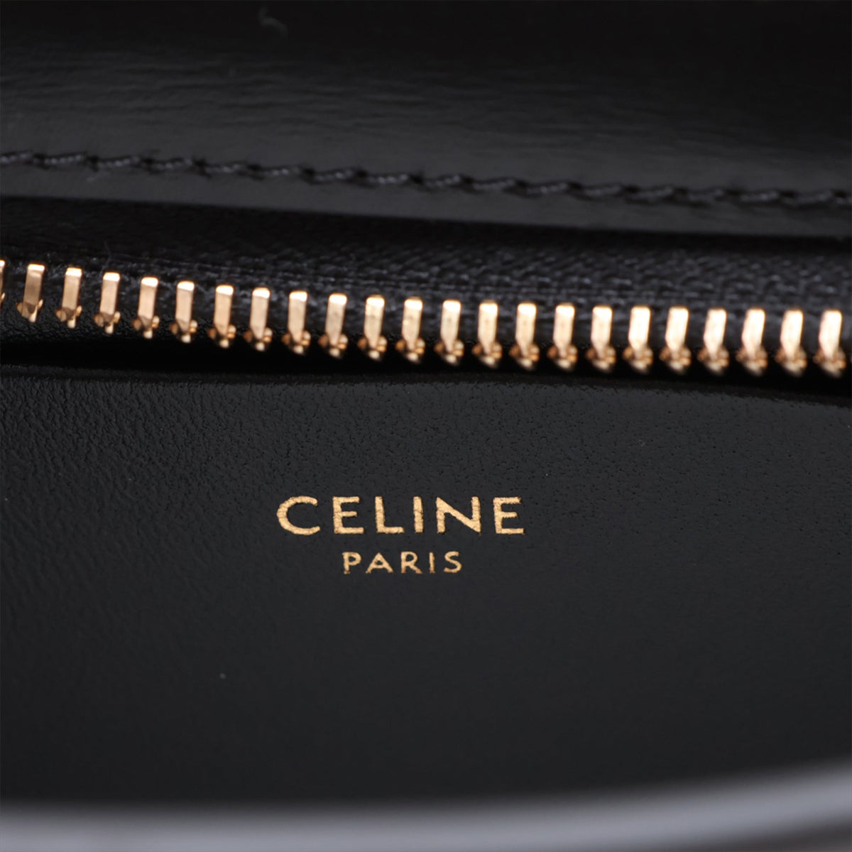 Celine Medium Shiny Calfskin Tilly Shoulder Bag — Black
