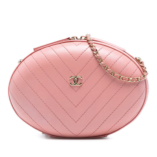 Chanel Chevron Stitched Calfskin La Pausa Evening Bag