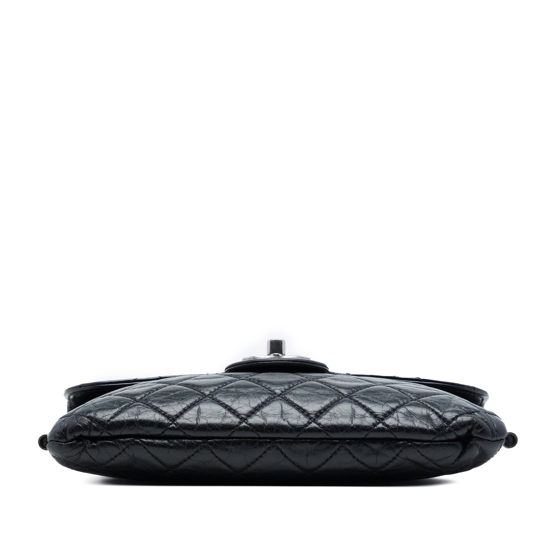 Chanel CC Quilted Aged Calfskin Embossed LAX Flap