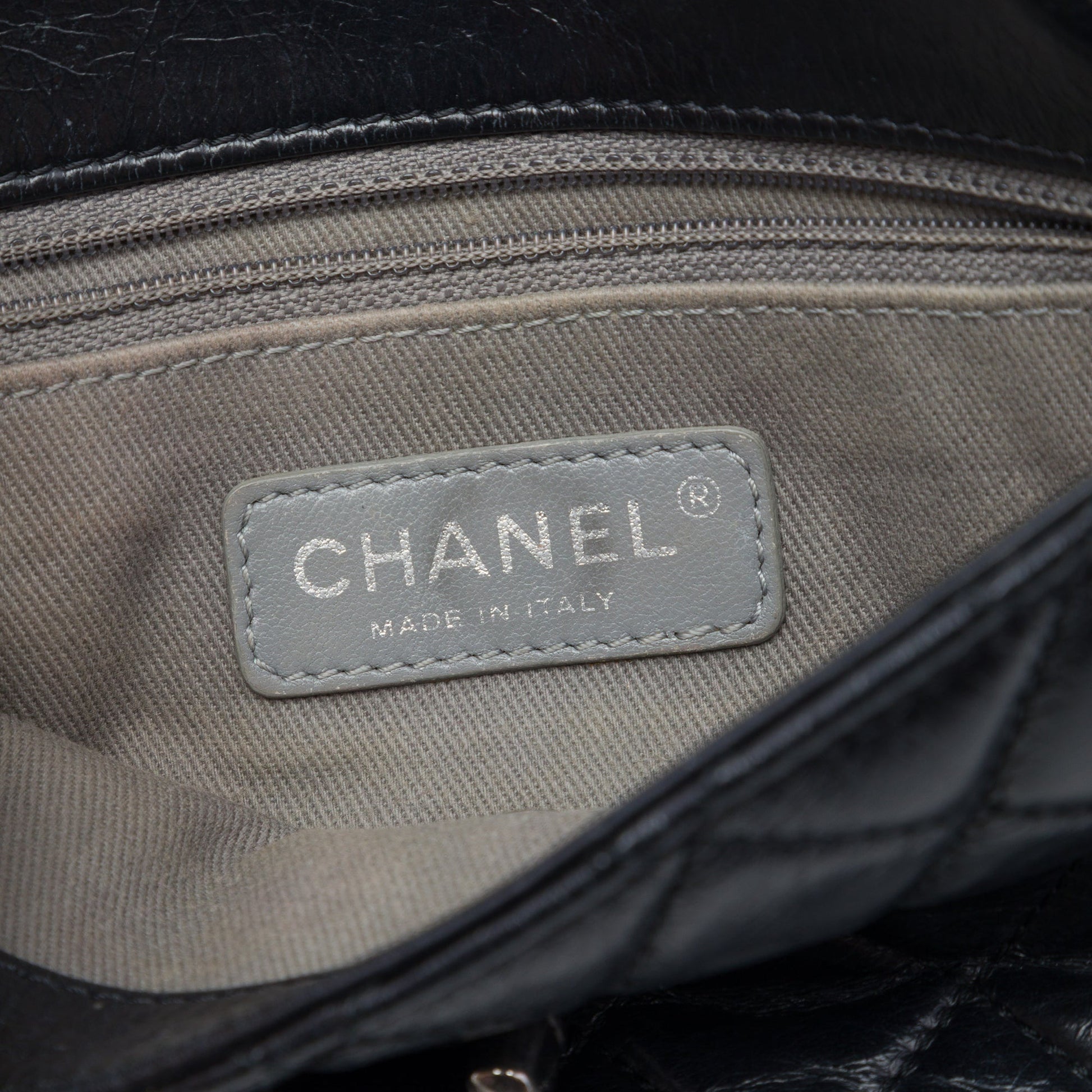 Chanel CC Quilted Aged Calfskin Embossed LAX Flap