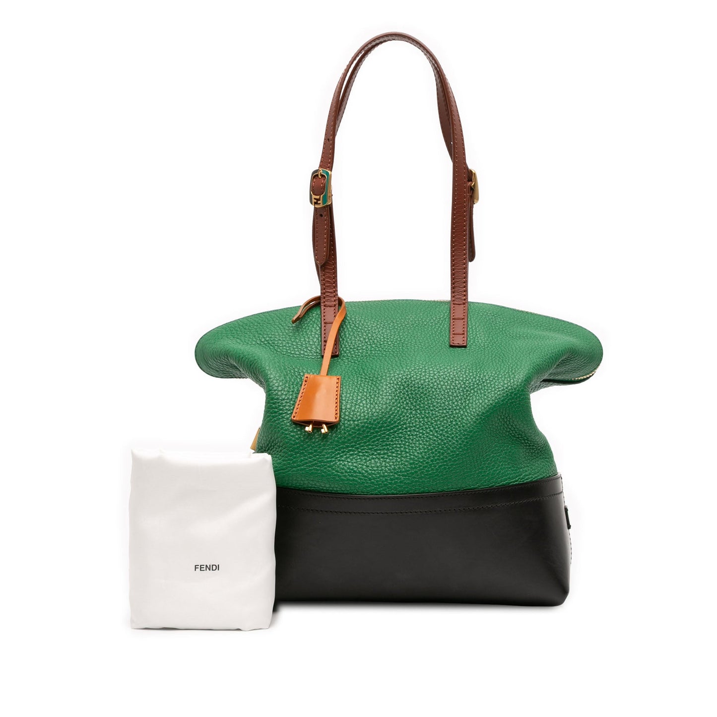 Fendi Medium Leather 2Bag Colorblock Tote