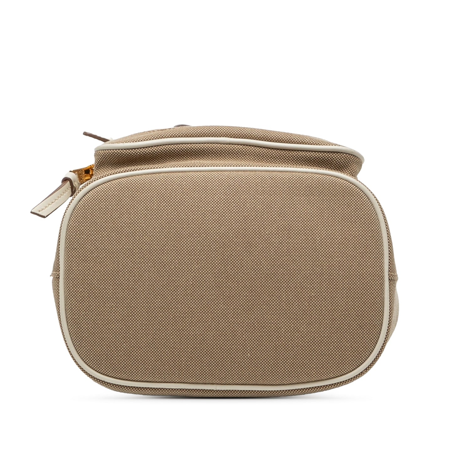 Prada Canvas Canapa Logo Bow Drawstring Bucket Bag