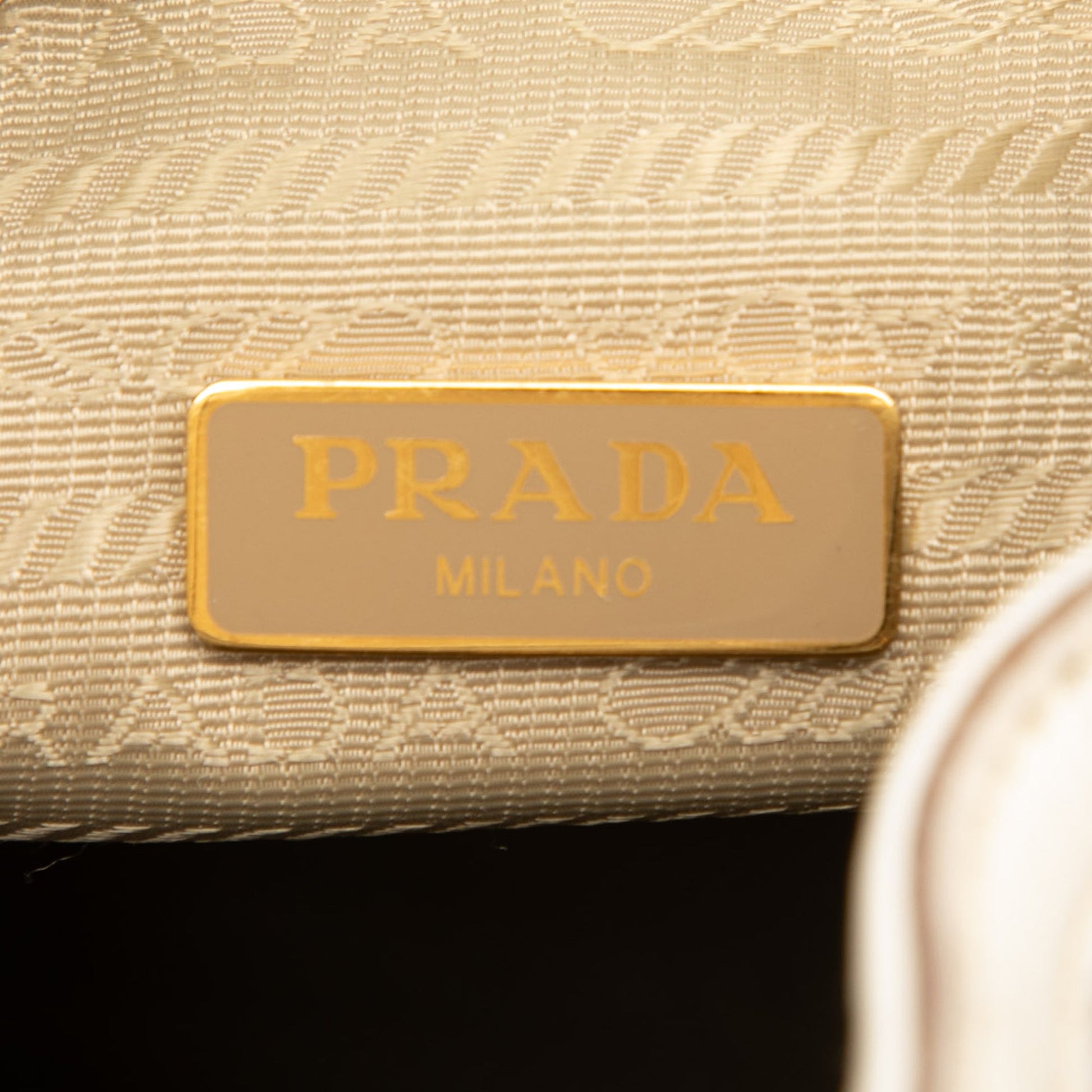 Prada Canvas Canapa Logo Bow Drawstring Bucket Bag