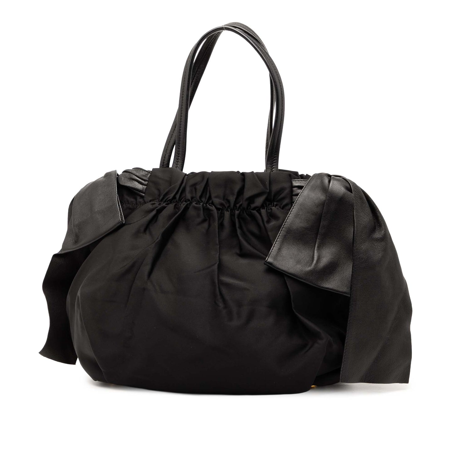Prada Tessuto Logo Bow Satchel
