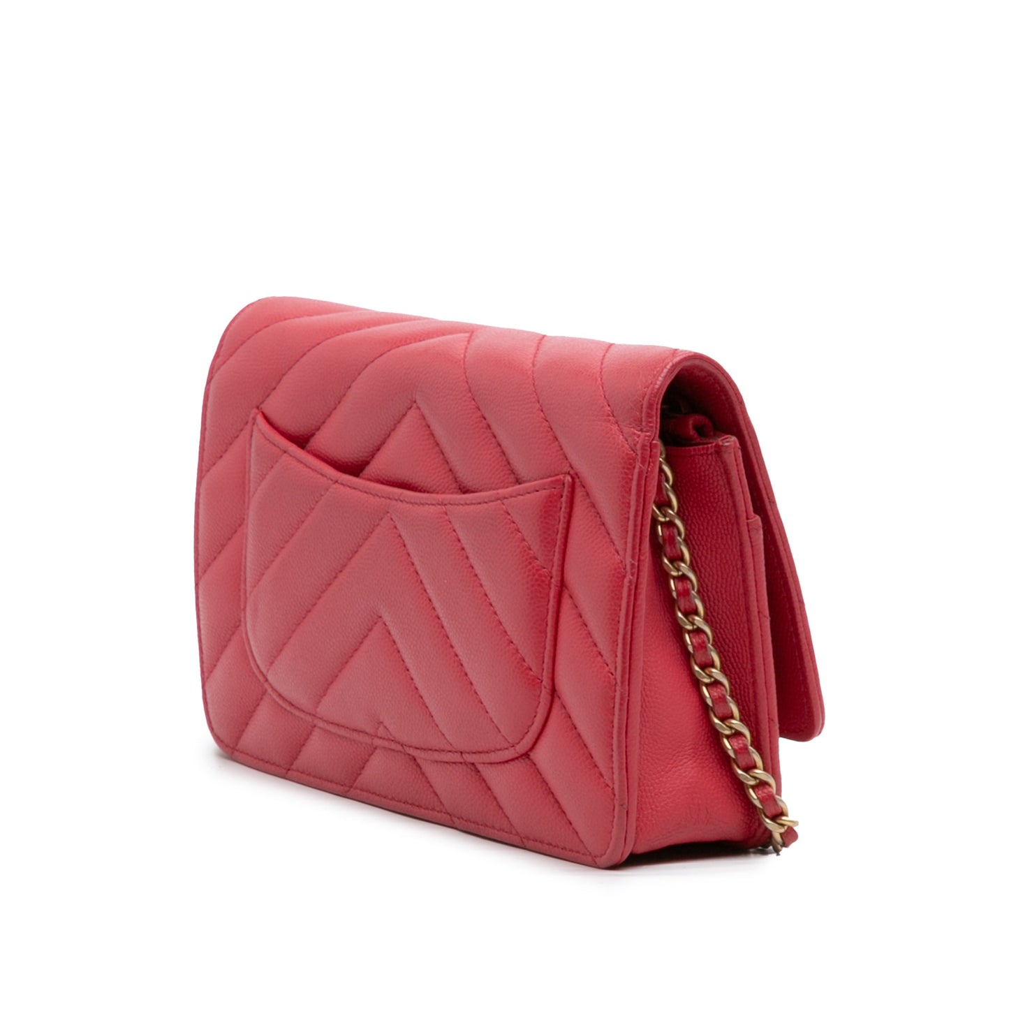 Chanel CC Chevron Caviar Ancient Greek Charms Wallet On Chain