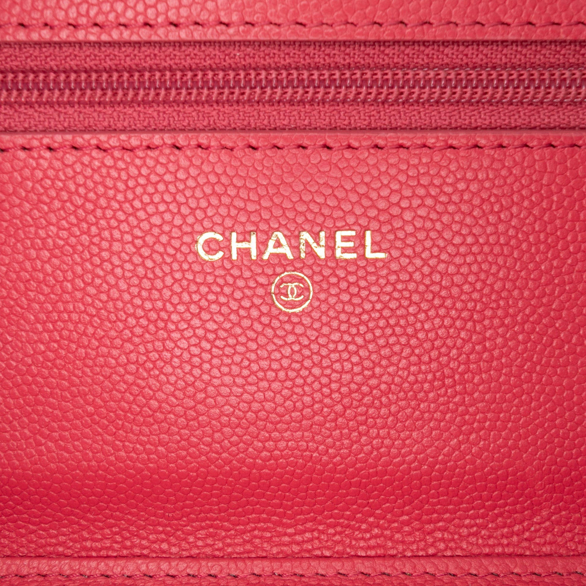 Chanel CC Chevron Caviar Ancient Greek Charms Wallet On Chain