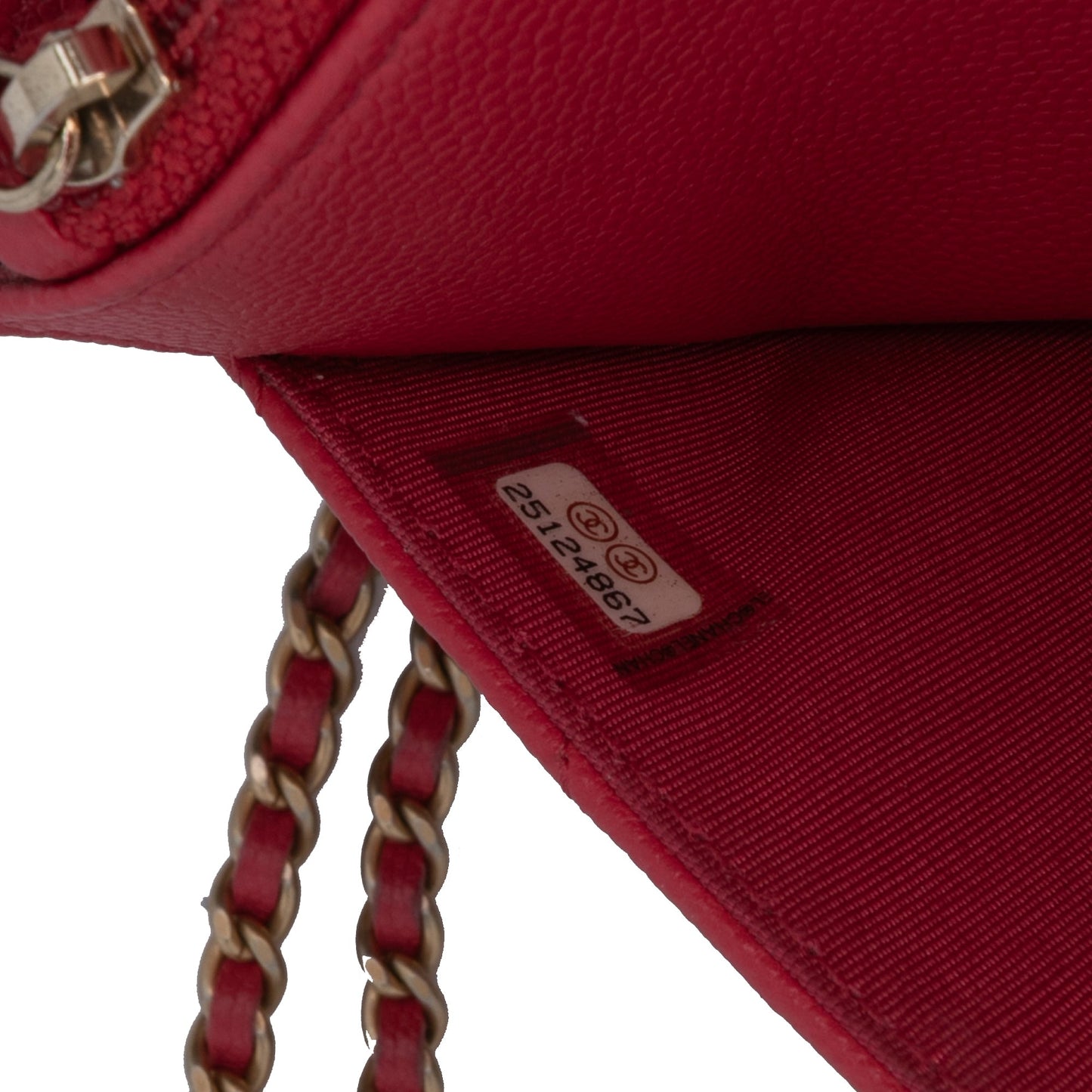 Chanel CC Chevron Caviar Ancient Greek Charms Wallet On Chain
