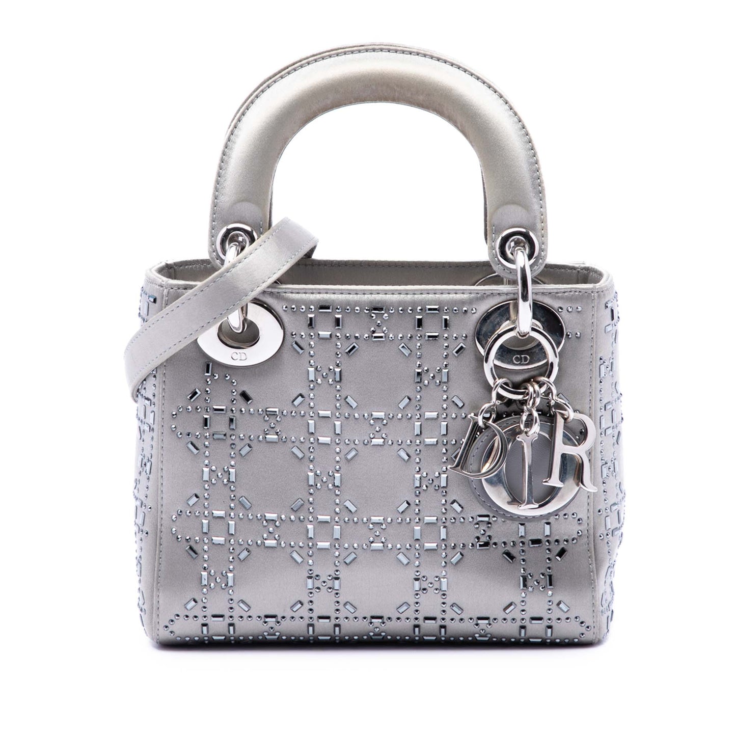 Dior Mini Satin Cannage Crystal Embellished Lady Dior