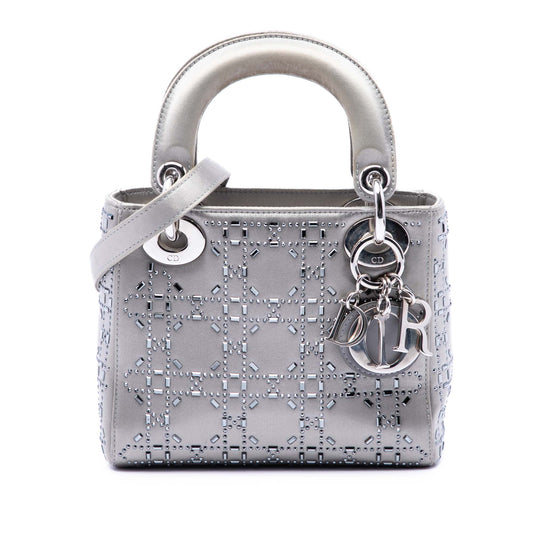 Dior Mini Satin Cannage Crystal Embellished Lady Dior