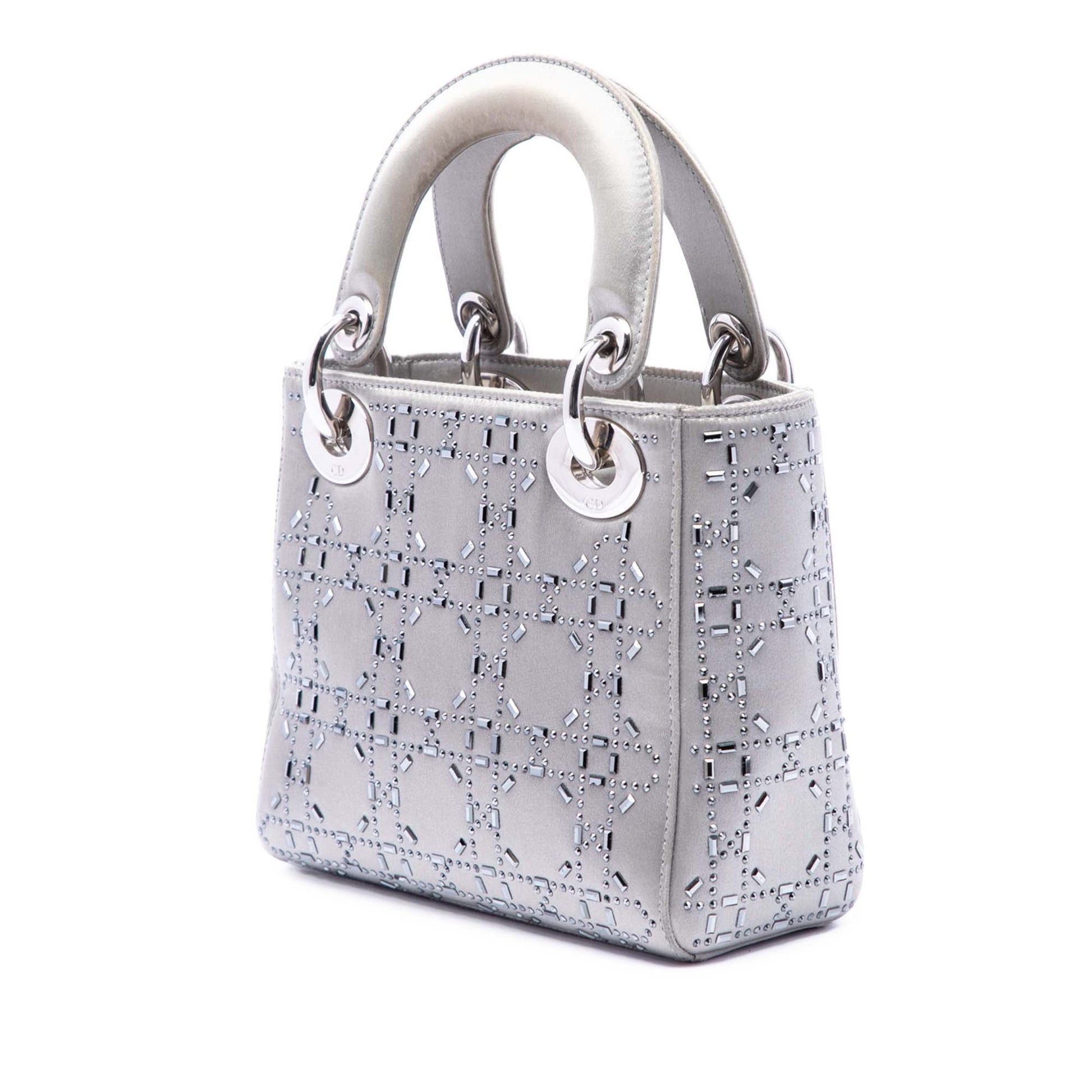 Dior Mini Satin Cannage Crystal Embellished Lady Dior
