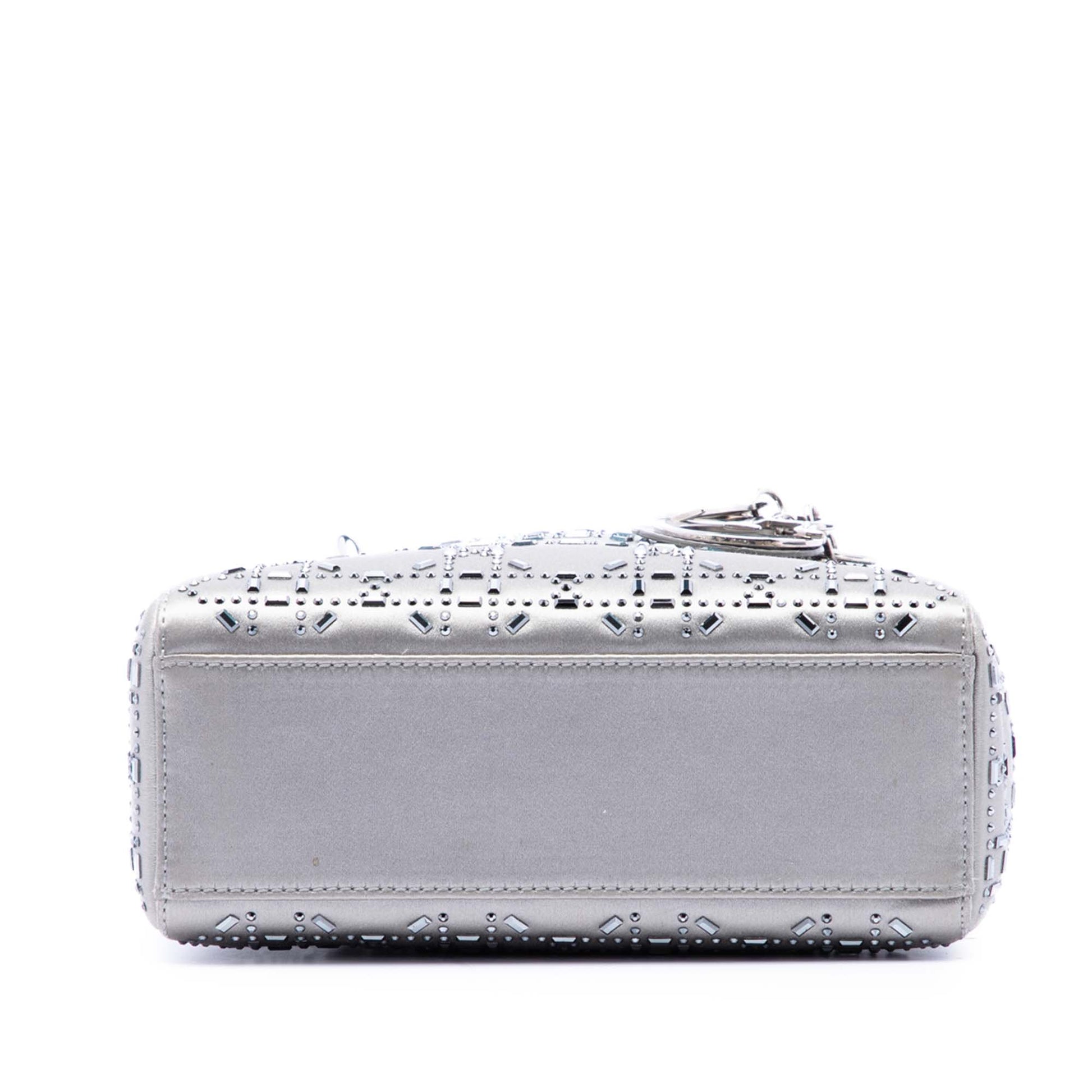 Dior Mini Satin Cannage Crystal Embellished Lady Dior