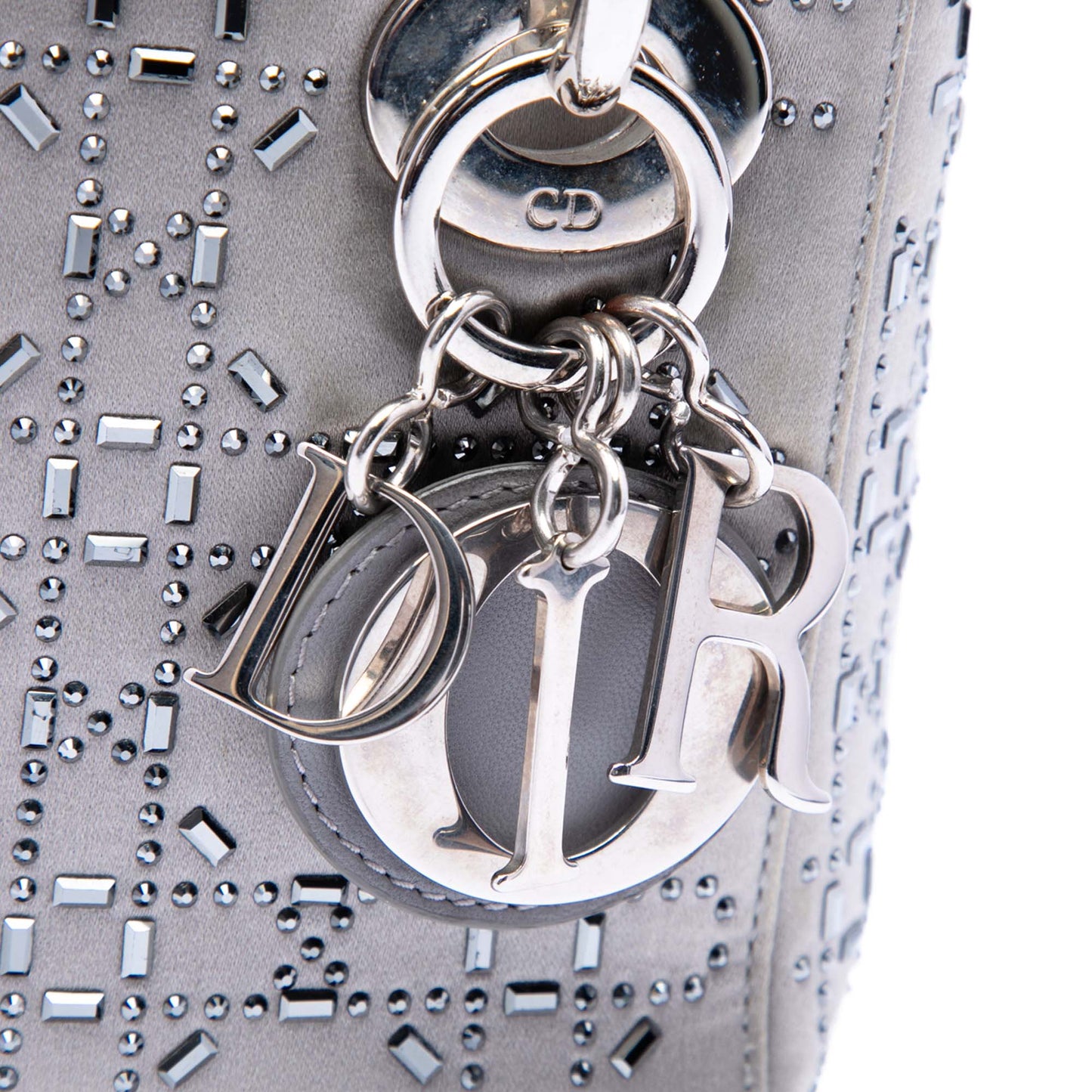 Dior Mini Satin Cannage Crystal Embellished Lady Dior